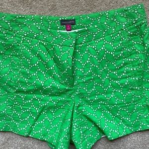 Vince Camino Emerald green eyelet shorts